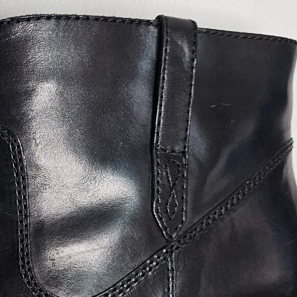 Frye Leather Ankle 3" Pull- on Heel Boot Black 3474670-BLK Women's Size 9.5M - Picture 13 of 14